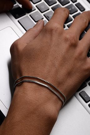 دستبند نقره سبز مردانه 925 عیار Ricco Jewellery - کد 868402285