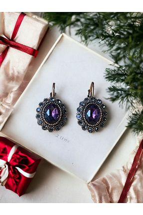 گوشواره جواهر بنفش FAYRA ACCESSORIES - کد 815933400