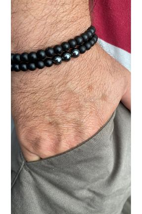 دستبند جواهر مشکی زنانه سنگ طبیعی ND takı tasarım - کد 868420383