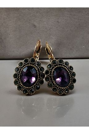 گوشواره جواهر بنفش FAYRA ACCESSORIES - کد 815933400
