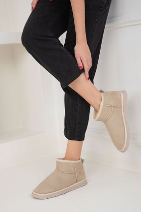 بوت / نیم بوت بژ زنانه چرم مصنوعی SOHO - کد 867253631