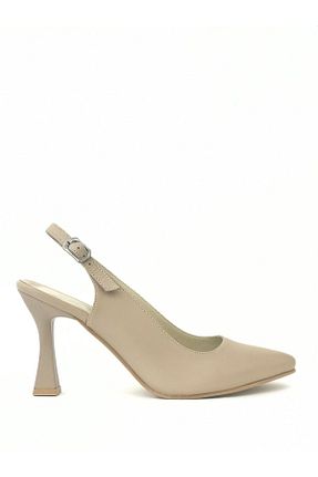 کفش پاشنه بلند کلاسیک قهوه ای زنانه چرم Saracshoes - کد 320872834