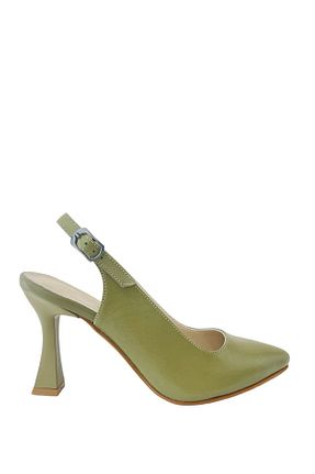 کفش پاشنه بلند کلاسیک سبز زنانه چرم Saracshoes - کد 289013926