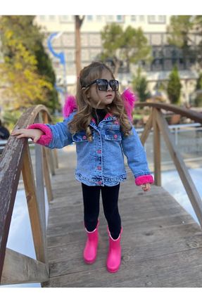 کاپشن صورتی بچه گانه رگولار BERFONZO KIDS - کد 864667181