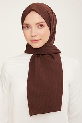 شال قهوه ای زنانه پنبه ای Armine - کد 749200068
