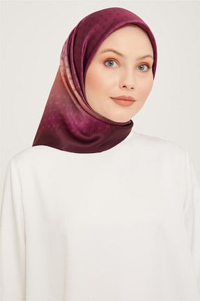 روسری صورتی کرپ ساتن ابریشم Armine - کد 762007309