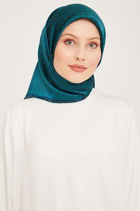 روسری نباتی کرپ ساتن ابریشم Armine - کد 757950226