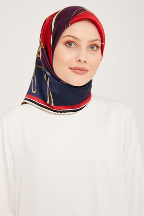 روسری بنفش کرپ ساتن ابریشم Armine - کد 757950909