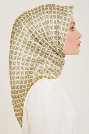 روسری سبز کرپ ساتن ابریشم Armine - کد 805733529