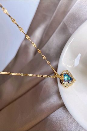 گردنبند استیل ( فولاد ) طلائی زنانه استیل ضد زنگ SeyCey.co - کد 316009448