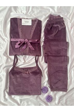 ست لباس راحتی بنفش زنانه ساده Lena Homewears - کد 867450210