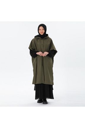 پانچو حجاب خاکی زنانه بافتنی VALENS BOUTİQUE - کد 867449238