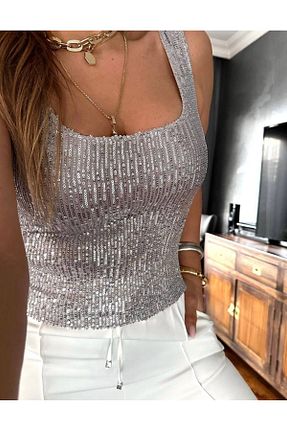 بلوز طوسی زنانه ساده ubmbutik - کد 867447076