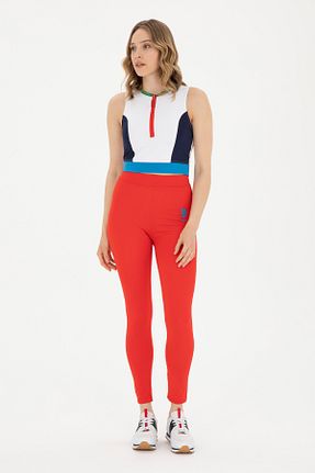 ساق شلواری قرمز زنانه بافتنی U.S. Polo Assn. - کد 829360352