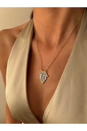 گردنبند استیل ( فولاد ) طلائی زنانه استیل (فولاد) İNN JEWELLERY - کد 867497290
