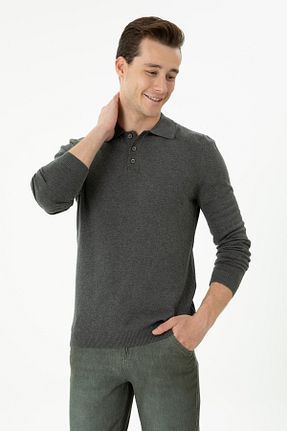 پلیور طوسی مردانه ساده U.S. Polo Assn. - کد 839463395
