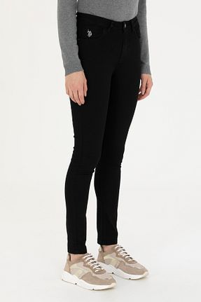 شلوار جین مشکی زنانه پاچه ساده U.S. Polo Assn. - کد 838635107