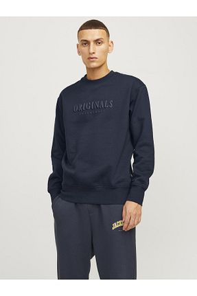 سوئیشرت آبی مردانه ساده Jack & Jones - کد 867528536