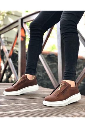 کفش اسنیکر قهوه ای مردانه پارچه ای Preux - کد 940052532