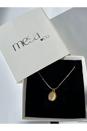 گردنبند استیل ( فولاد ) آبی زنانه استیل (فولاد) mesaco - کد 833792556