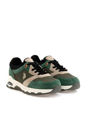 کفش اسنیکر سبز مردانه بند دار U.S. Polo Assn. - کد 867564684