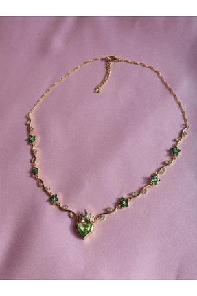 گردنبند جواهر رنگی زنانه برنجی Reorah Collection - کد 868197125