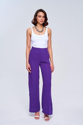 شلوار بنفش زنانه پلی استر Tuba Butik - کد 701927293