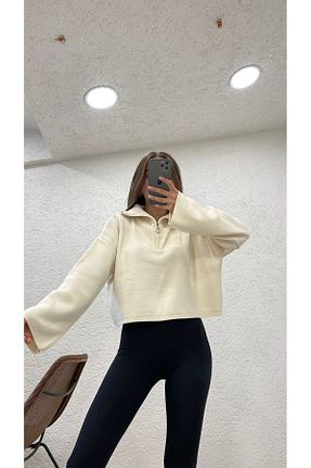 پلیور بژ زنانه ساده DENİKK - کد 867585111