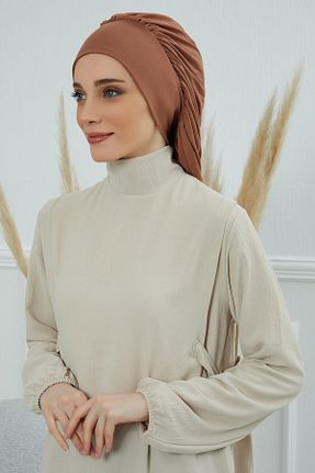 کلاه شنای حجاب قهوه ای زنانه Aisha
