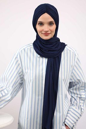 شال سرمه ای زنانه ویسکون Aisha