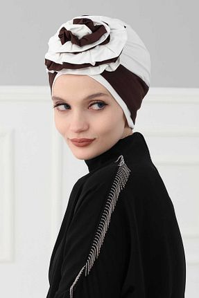 کلاه شنای حجاب قهوه ای زنانه Aisha