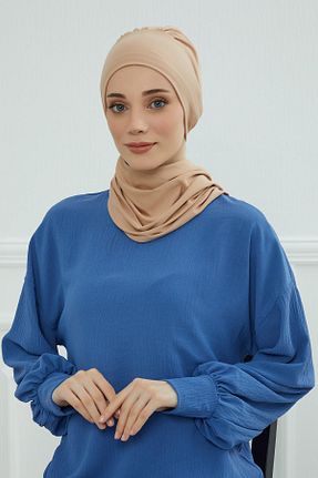 شال قهوه ای زنانه ویسکون Aisha