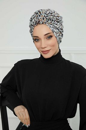 کلاه شنای حجاب طوسی زنانه Aisha