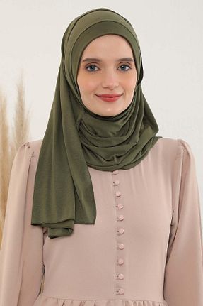شال خاکی زنانه ویسکون Aisha