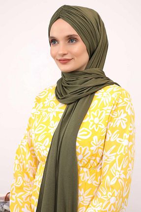 شال خاکی زنانه ویسکون Aisha