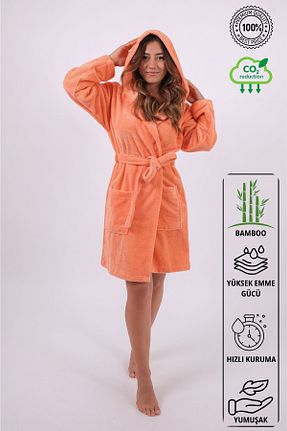 حوله پالتوئی نارنجی زنانه بامبو Dotamess - کد 767722225