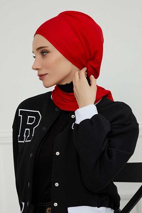 شال قرمز زنانه ویسکون Aisha