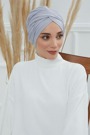 کلاه شنای حجاب طوسی زنانه Aisha