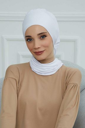 شال سفید زنانه ویسکون Aisha