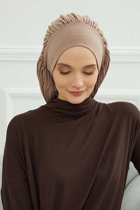 کلاه شنای حجاب قهوه ای زنانه Aisha