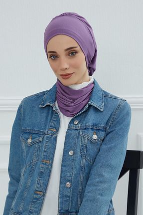 شال بنفش زنانه ویسکون Aisha