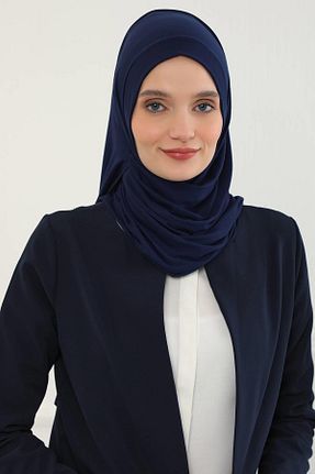 شال سرمه ای زنانه ویسکون Aisha