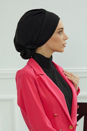 شال مشکی زنانه پنبه پلی استر Aisha