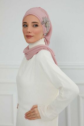 شال صورتی زنانه شیفون Aisha