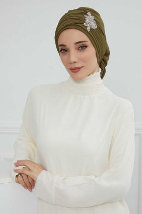 شال خاکی زنانه شیفون Aisha