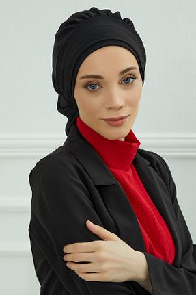 شال مشکی زنانه پنبه پلی استر Aisha