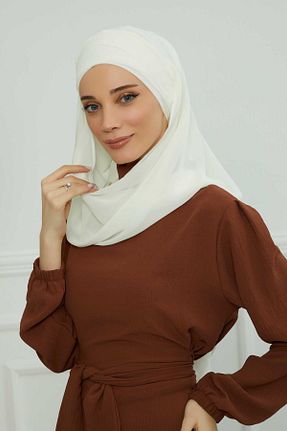 شال بژ زنانه پلی استر Aisha