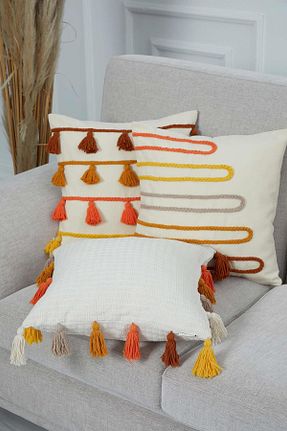 کوسن و روکش کوسن بژ کتان Aisha