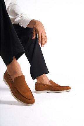 کفش لوفر قهوه ای مردانه چرم خالص Mubiano - کد 731596874