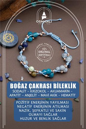 دستبند جواهر رنگی زنانه سنگ طبیعی OSMANLI DOĞAL TAŞ - کد 688753063
